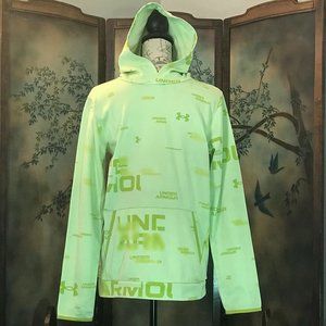 Under Armour Fleece Lined Two Tone Green Hoodie Size YXL